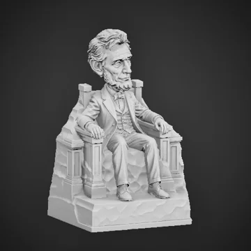 Abraham Lincoln statue artwork