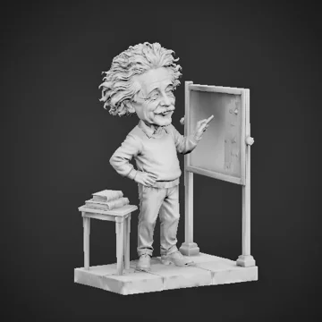Albert Einstein statue artwork