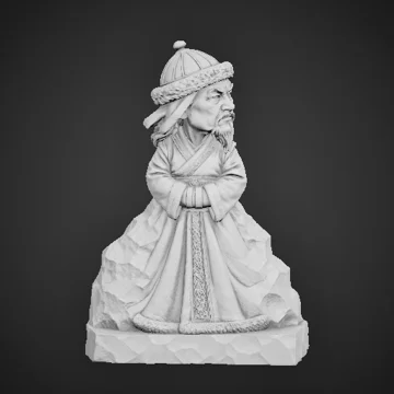 Genghis Khan statue artwork