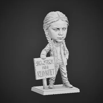Greta Thunberg statue artwork