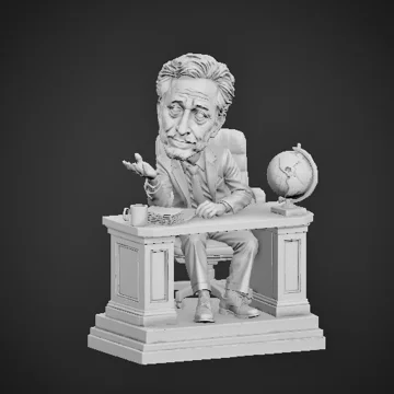 Jon Stewart statue artwork