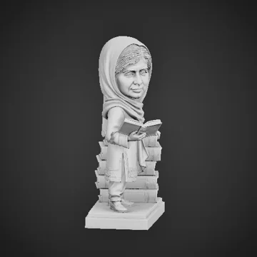 Malala Yousafzai statue artwork
