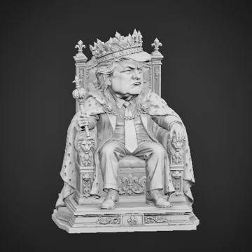 Trump on the Throne statue artwork